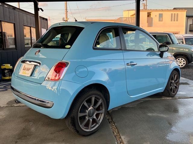 500 ツインエア ポップ デュアロジック(自動変速マニュアルトランスミッション) ETC 16AW HIDヘッドライト フォグランプ 純正キーレス AM FM レザーステアリング ステアリングスイッチ(9枚目)