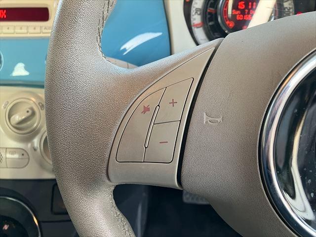 500 ツインエア ポップ デュアロジック(自動変速マニュアルトランスミッション) ETC 16AW HIDヘッドライト フォグランプ 純正キーレス AM FM レザーステアリング ステアリングスイッチ(18枚目)