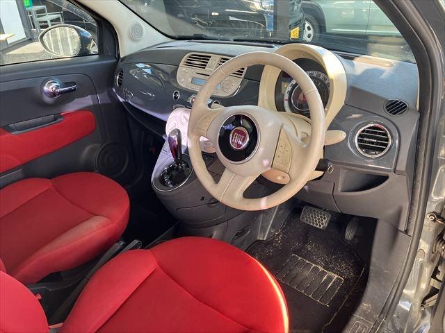 500 1.2 ポップ 社外アルミホイール キーレスエントリー 純正キーカバー レザーステアリング ステアリングスイッチ ESC サイドエアバッグ CD デュアロジックシステム(12枚目)