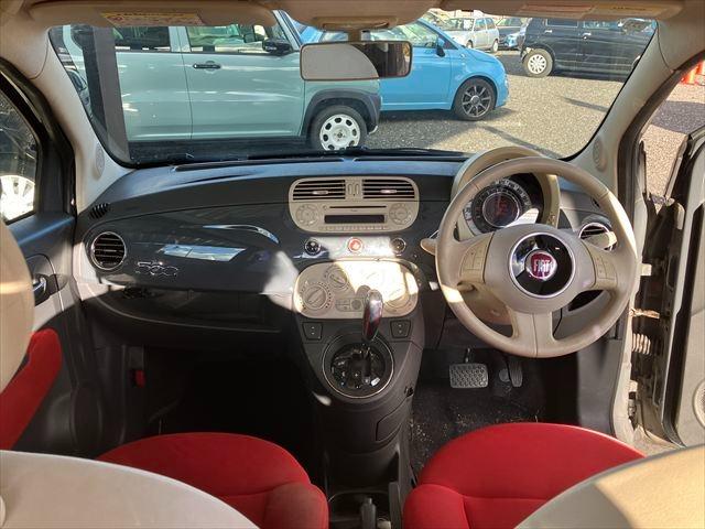 500 1.2 ポップ 社外アルミホイール キーレスエントリー 純正キーカバー レザーステアリング ステアリングスイッチ ESC サイドエアバッグ CD デュアロジックシステム(13枚目)