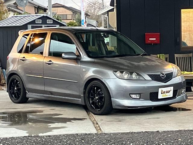 デミオ スポルトS 5MT ドライブレコーダー ETC ナビ TV 社外16インチ黒AW 社外シフトノブ 社外マフラー HIDライト イエローフォグ キーレス(2枚目)