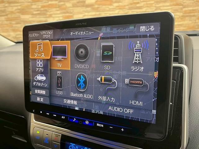 ランドクルーザープラド ＴＸ　リフトアップ　社外１７インチアルミ　オールテレーンタイヤ　　サンルーフ　１１型アルパインフローティングナビ　バックカメラ　後席フリップダウンモニター　７人乗　追従クルーズコントロール　レーンアシスト（12枚目）