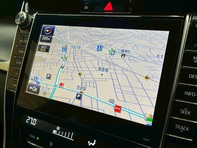 ハリアー エレガンス　４ＷＤ　フルエアロ　９インチナビ　フルセグＴＶ　バックカメラ　ハーフレザーシート　電動シート　ＥＴＣ　ドライブレコーダー　ＬＥＤヘッドランプ　追従クルーズコントロール　レーンアシスト　ＣＤＤＶＤ再生（3枚目）