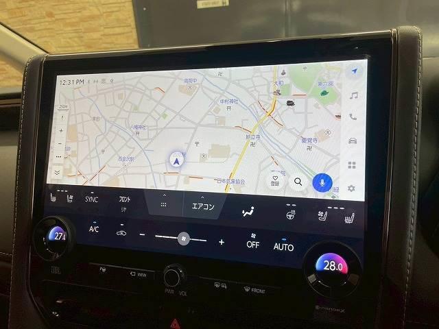 アルファードハイブリッド エグゼクティブラウンジ サンルーフ JBLメーカーナビ 全周囲 禁煙車 本革 パワーバックドア シートエアコン フルセグTV パノラミックルーフ LEDヘッドライト 4WD スマートキー パワーシート ETC シートヒーター(3枚目)