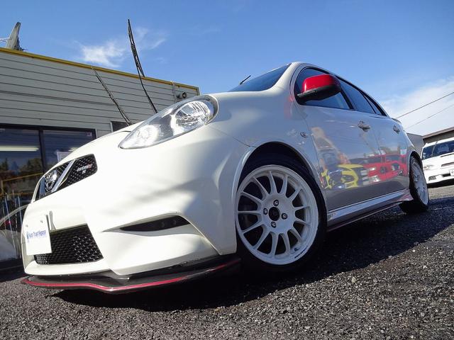 マーチ ニスモ　Ｓ　ワンオーナー　ディーラー整備記録　純正ナビ　フルセグＴＶ　ＥＴＣ　ローダウン　純正サス付属　社外アルミ　純正アルミ付属　５ＭＴ　要在庫確認（10枚目）