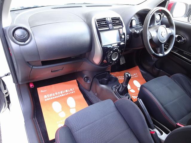 マーチ ニスモ　Ｓ　ワンオーナー　ディーラー整備記録　純正ナビ　フルセグＴＶ　ＥＴＣ　ローダウン　純正サス付属　社外アルミ　純正アルミ付属　５ＭＴ　要在庫確認（32枚目）