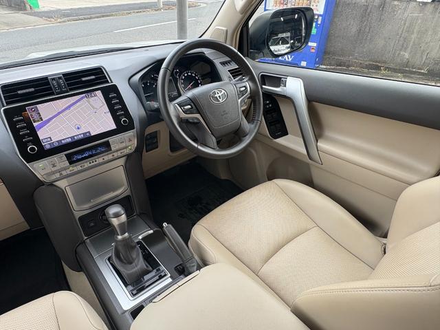 ランドクルーザープラド TX Lパッケージ マットブラックエディション JBLナビゲーションシステム サンルーフ 全方位モニター ブラインドスポットモニター ベージュ革 デルタフォース17インチ JAOSリフトアップバネ ETC カメラ(14枚目)