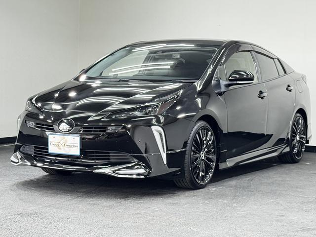 プリウス S 後期 LED付新品モデリスタ仕様フルエアロ キャンディブラックカスタムライト&テール ブラックCエンブレム 新品アルミ&新品タイヤ(変更可) ブラックレザーC プッシュEGスタート スマートKEY(4枚目)