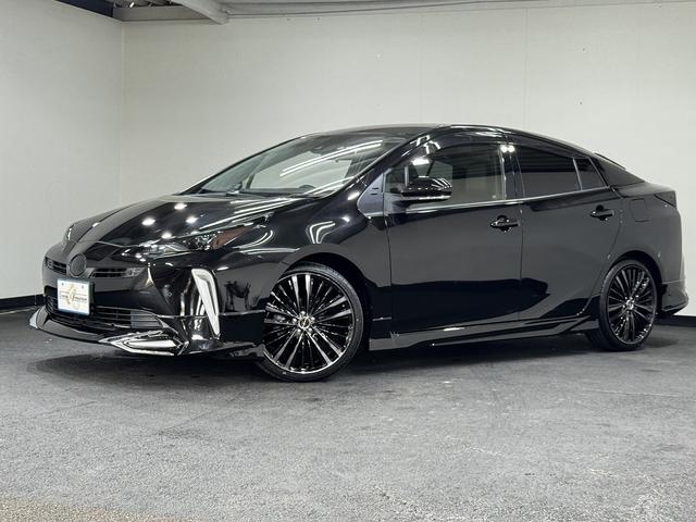 プリウス S 後期 LED付新品モデリスタ仕様フルエアロ キャンディブラックカスタムライト&テール ブラックCエンブレム 新品アルミ&新品タイヤ(変更可) ブラックレザーC プッシュEGスタート スマートKEY(9枚目)