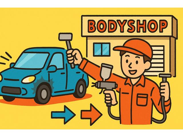 小さなキズから大きなヘコミまで、鈑金修理もお任せください!丁寧に仕上げます。