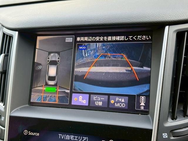 スカイライン ２００ＧＴ－ｔタイプＰ　禁煙車　黒革シート　メーカーナビ　アラウンドビューモニター　ＬＥＤヘッドライト　ドライブレコーダー　ＥＴＣ　フルセグＴＶ　Ｂｌｕｅｔｏｏｔｈ　スマートキー　前席シートヒーター　パワーシート（4枚目）