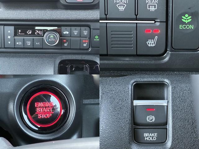 N-BOXカスタム コーディネートスタイル リア左右パワースライドドア 運転席&助手席シートヒーター コンビニフック付シートバックテーブル(運転席&助手席) 左右独立式リアセンターアームレスト グレーステッチ本革巻ス(8枚目)