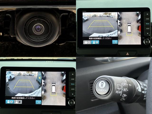 N-BOXカスタム ターボ リア左右パワースライドドア 運転席&助手席シートヒーター マルチビューカメラシステム パドルシフト 左右独立式リアセンターアームレスト シートバックテーブル 本革巻ス(12枚目)