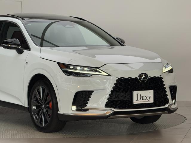 RX RX350 Fスポーツ 【マークレビンソン】 内装レッド 14型コネクトナビ パノラマルーフ デジタルミラー オレンジキャリパー 置くだけ充電 ドライブレコーダー チームメイト PVM BSM パワーバックドア 純正21AW(17枚目)