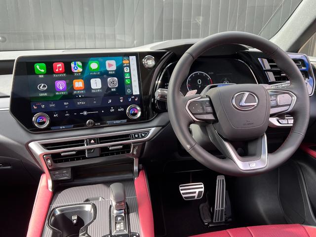 RX RX350 Fスポーツ 【マークレビンソン】 内装レッド 14型コネクトナビ パノラマルーフ デジタルミラー オレンジキャリパー 置くだけ充電 ドライブレコーダー チームメイト PVM BSM パワーバックドア 純正21AW(38枚目)