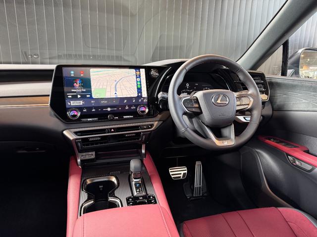 RX RX350 Fスポーツ 【改モデル】 内装レッド 14インチコネクトナビ パノラマルーフ デジタルインナーミラー オレンジキャリパー チームメイト パノラミックビューモニター ブラインドスポットモニター 純正21インチAW(34枚目)