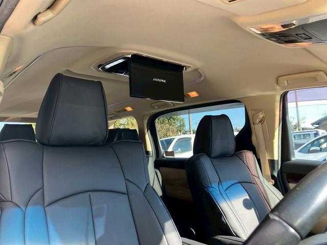 アルファード 2.5X 禁煙 両側電動スライド アルパインBIGXナビ アルパイン12.8型フリップダウンモニター レーダークルーズコントロール 障害物センサー 前後ドラレコ Wエアコン レザー調シートカバー ETC(80枚目)