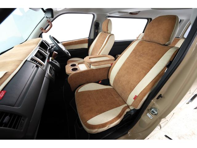 ハイエースバン ロングスーパーＧＬ　Ｓ－ＧＬ・ディーゼル・アースカラーパッケージ・ベージュ・電動スライドドア・クラフトプラスオリジナルバンライフカスタム・車中泊仕様・オリジナルセンターコンソール・セカンドキャビネット・シートカバー（14枚目）
