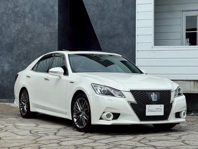 クラウンハイブリッド アスリートG サンルーフ メーカーオプション18インチアルミ 純正ナビ TV バックモニター ブラックレザーシート プリクラッシュセーフティ ETC プッシュボタンスタート 電動リアシェード パワーシート電格ミラー(11枚目)