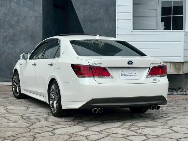 クラウンハイブリッド アスリートG サンルーフ メーカーオプション18インチアルミ 純正ナビ TV バックモニター ブラックレザーシート プリクラッシュセーフティ ETC プッシュボタンスタート 電動リアシェード パワーシート電格ミラー(25枚目)