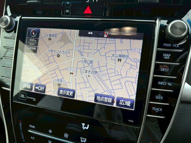 ハリアー プログレス　サンルーフ　モデリスタエアロ　メーカーナビＴＶ　パノラミックビュー　ＪＢＬサウンド　ドライブレコーダー　ＥＴＣ　プリクラッシュセーフティ　レーンキープ　パワーバックドア　クリアランスソナー　買取車両（7枚目）