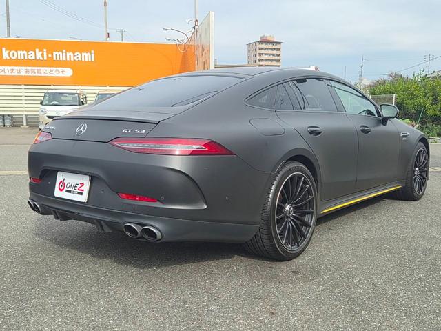 GT 4ドアクーペ 43 4マチック+ ライドコントロール+パッケージ 1オーナー AMGライドコントロールプラスPKG エアバランスPKG マッドブラックラッピング Burmester 純正ナビ 純正ドライブレコーダー パノラマビュー キャリパー塗装(AMGイエロー)(45枚目)