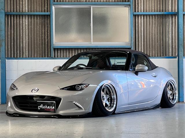 ロードスター ブラウン・トップ Apple carplay/Airforceエアサス・スーパーパフォーマンス/シェブロンホイール/TOYOプロクセスタイヤ/純正ホイール/バックカメラ/ETC/クリアランスソナー/6速MT(19枚目)