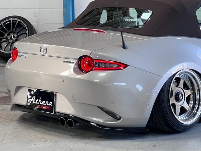 ロードスター ブラウン・トップ Apple carplay/Airforceエアサス・スーパーパフォーマンス/シェブロンホイール/TOYOプロクセスタイヤ/純正ホイール/バックカメラ/ETC/クリアランスソナー/6速MT(34枚目)