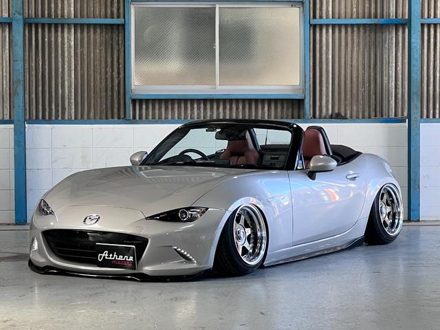 ロードスター ブラウン・トップ Apple carplay/Airforceエアサス・スーパーパフォーマンス/シェブロンホイール/TOYOプロクセスタイヤ/純正ホイール/バックカメラ/ETC/クリアランスソナー/6速MT(35枚目)