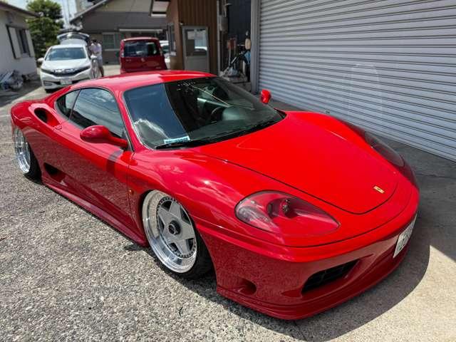 360 モデナ プラジス製4輪独立エアサス リバレル深リムホイール ワンオフチタンマフラー 19インチリバレルホイール 深リムアウトストラーダモデナ F1マチック TCU書き換え済み(3枚目)