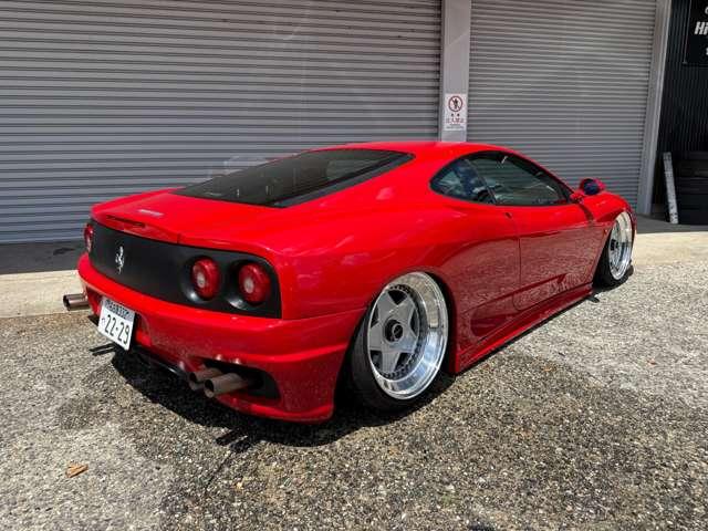 360 モデナ プラジス製4輪独立エアサス リバレル深リムホイール ワンオフチタンマフラー 19インチリバレルホイール 深リムアウトストラーダモデナ F1マチック TCU書き換え済み(7枚目)