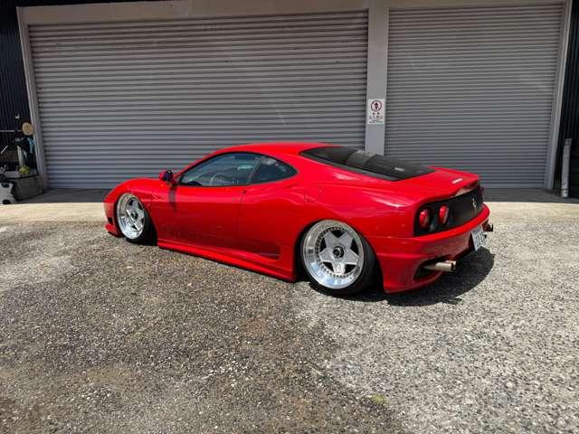 360 モデナ プラジス製4輪独立エアサス リバレル深リムホイール ワンオフチタンマフラー 19インチリバレルホイール 深リムアウトストラーダモデナ F1マチック TCU書き換え済み(8枚目)