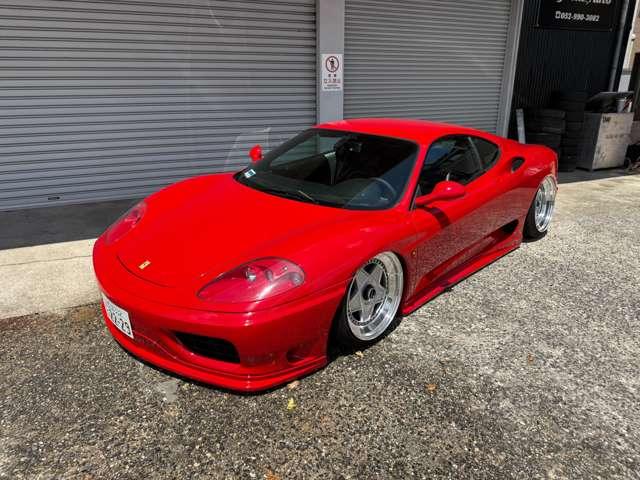 360 モデナ プラジス製4輪独立エアサス リバレル深リムホイール ワンオフチタンマフラー 19インチリバレルホイール 深リムアウトストラーダモデナ F1マチック TCU書き換え済み(12枚目)