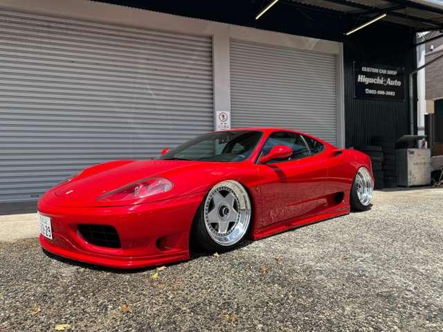 360 モデナ プラジス製4輪独立エアサス リバレル深リムホイール ワンオフチタンマフラー 19インチリバレルホイール 深リムアウトストラーダモデナ F1マチック TCU書き換え済み(14枚目)