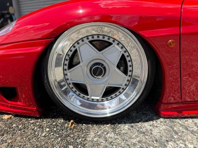 360 モデナ プラジス製4輪独立エアサス リバレル深リムホイール ワンオフチタンマフラー 19インチリバレルホイール 深リムアウトストラーダモデナ F1マチック TCU書き換え済み(21枚目)