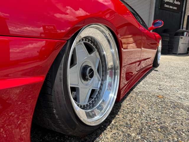 360 モデナ プラジス製4輪独立エアサス リバレル深リムホイール ワンオフチタンマフラー 19インチリバレルホイール 深リムアウトストラーダモデナ F1マチック TCU書き換え済み(23枚目)