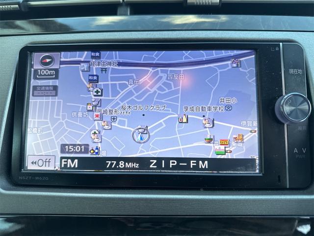 プリウス Sマイコーデ 後期 禁煙車 フルセグ Bluetooth バックカメラ ETC CD DVD ハーフレザー LEDライト LEDフォグ オートエアコン キーレスバイザー TVキャンセラー プッシュスタート(12枚目)