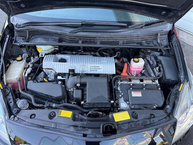 プリウス Sマイコーデ 後期 禁煙車 フルセグ Bluetooth バックカメラ ETC CD DVD ハーフレザー LEDライト LEDフォグ オートエアコン キーレスバイザー TVキャンセラー プッシュスタート(36枚目)