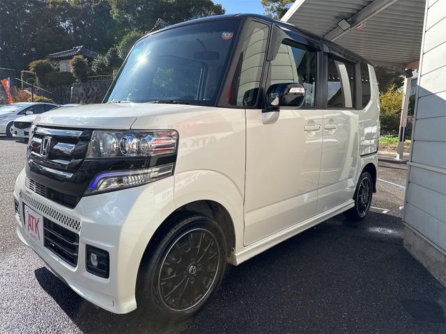 N-BOXカスタム G・ターボLパッケージ 4WD ターボ ツートンカラー ナビ バックカメラ ETC シートヒーター 両側電動スライド クルーズコントロール パドルシフト ワンセグ TV パドルシフト アルミ 車検R9年10月 キーレス(32枚目)