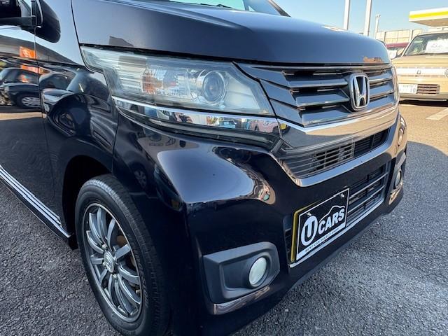 Ｎ－ＷＧＮカスタム Ｇ・Ａパッケージ　禁煙車／ドラレコ／ナビ＆ＴＶ／Ｂｌｕｅｔｏｏｔｈ／ＤＶＤ再生／バックモニター／スマートキー／プッシュスタート／ハーフレザー調シート／クルーズコントロール／純正アルミ／ＨＩＤヘッドライト（14枚目）