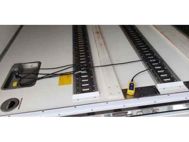 キャンター 　ワイドロング高床ディーゼルターボ　後輪ダブル　ロング中温冷凍車トプレ新明和マルチパワーゲート３．１ｔ積スタンバイモーター内寸５４００Ｘ幅２０５０Ｘ高１９９０（9枚目）