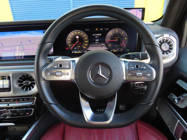 Gクラス G400d AMGライン マヌファクトゥーアプログラムプラス ラグジュアリーパッケージ 禁煙 サンルーフ 赤革 シートヒーター エアーシート ブラインドスポットモニター デジタルインナーミラー 360°カメラ ブルメスター(4枚目)