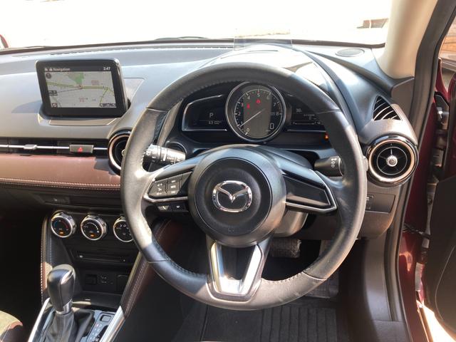 デミオ １３Ｓツーリング　Ｌパッケージ　後期モデル／車検２年＋整備＆保証付／衝突軽減ブレーキ／ナビ／ブルセグＴＶ／ＣＤ／ＤＶＤ／Ｂｌｕｅｔｏｏｔｈオーディオ／ＥＴＣ／ハーフレザーシート／ＬＥＤヘッドライト／ヘッドアップディスプレ／純正アルミ（14枚目）