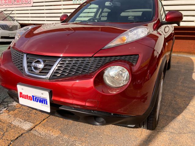 ジューク １５ＲＳ　タイプＶ　整備＆保証付／走行６６２００Ｋｍ／社外メモリーナビ（ＴＶ／ＣＤ／ＳＤ／Ｂｌｕｅｔｏｏｔｈ）／バックカメラ／キーレスキー／プライバシーガラス／電動格納式ドアミラー／内装色：ブラック／コンソール：グレー（34枚目）