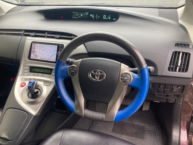 プリウス Ｓマイコーデ　３０系（後期モデル）／車検２年＋整備＆保証付／ナビ（ＴＶ／ＣＤ／ＤＶＤ／ＳＤ／Ｂｌｕｅｔｏｏｔｈ）／バックカメラ／モデリスタステアリング／ＥＴＣ／レザーシート／ＨＩＤ／フォグ／スマートキー／純正アルミ（53枚目）