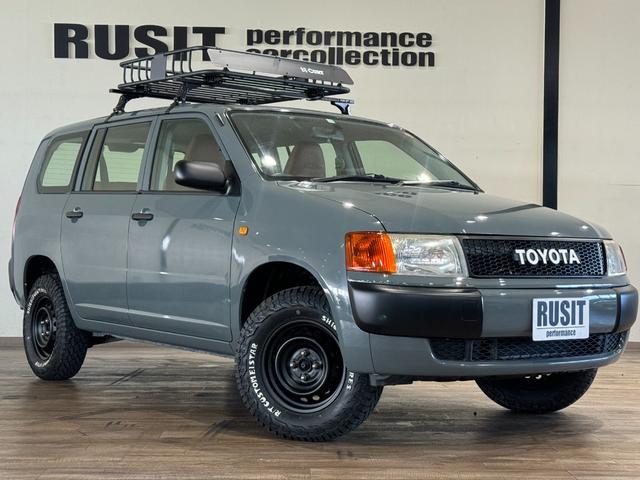 プロボックスバン ＤＸ　■アンヴィルグレー全塗装　４ＷＤ車輌　ルーフキャリア付き　ＴＯＹＯＴＡエンブレム　リフトアップ済み　ＳＨＩＣＨＩＦＵＫＵ　Ｒ／Ｔ新品タイヤ　キャメルシートカバー　木目調シート（2枚目）