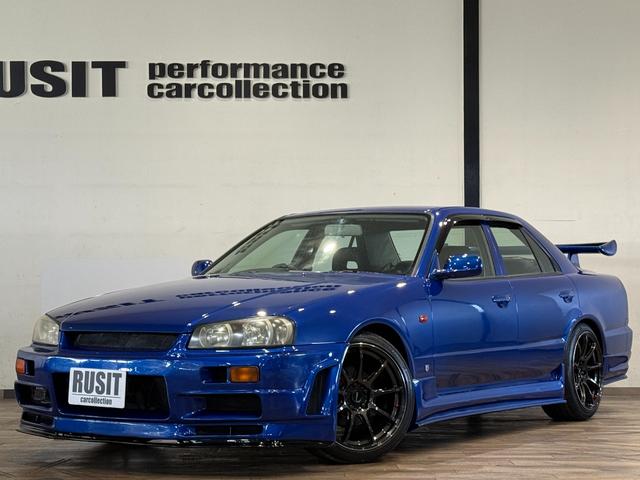 スカイライン 25GT-X ベイサイドブルー全塗装 新品エアロ 新品リアウィング 新品砲弾マフラー 新品BLITZフルタップ車高調 新品クロススピードRS9 新品タイヤ キャリパーレッド塗装 KENWOODオーディオ(34枚目)