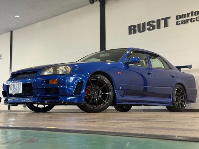 スカイライン 25GT-X ベイサイドブルー全塗装 新品エアロ 新品リアウィング 新品砲弾マフラー 新品BLITZフルタップ車高調 新品クロススピードRS9 新品タイヤ キャリパーレッド塗装 KENWOODオーディオ(41枚目)