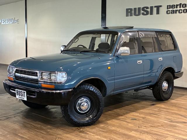 ランドクルーザー８０ ＶＸリミテッド　ミスティックブルー全塗装　４ＷＤ車輛　角目４灯　前後バンパーブラック塗装　１５インチアルミホイールマッドブラック塗装　ＹＯＫＯＨＡＭＡ　ＧＥＯＬＡＮＤＥＲタイヤ　サンルーフ　カロッツェリアナビ（41枚目）