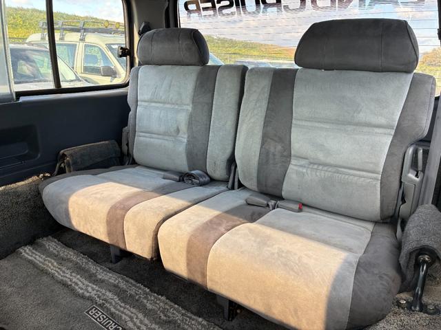 ランドクルーザー８０ ＶＸリミテッド　ミスティックブルー全塗装　４ＷＤ車輛　角目４灯　前後バンパーブラック塗装　１５インチアルミホイールマッドブラック塗装　ＹＯＫＯＨＡＭＡ　ＧＥＯＬＡＮＤＥＲタイヤ　サンルーフ　カロッツェリアナビ（74枚目）